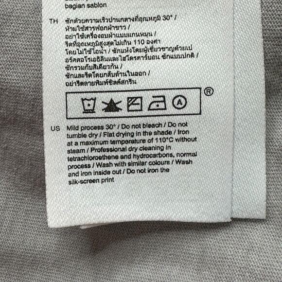 Maje Top Womens 1 Small‎ Gray Teo Sleeveless Love Graphic Tee Muscle Rainbow - Picture 11 of 12